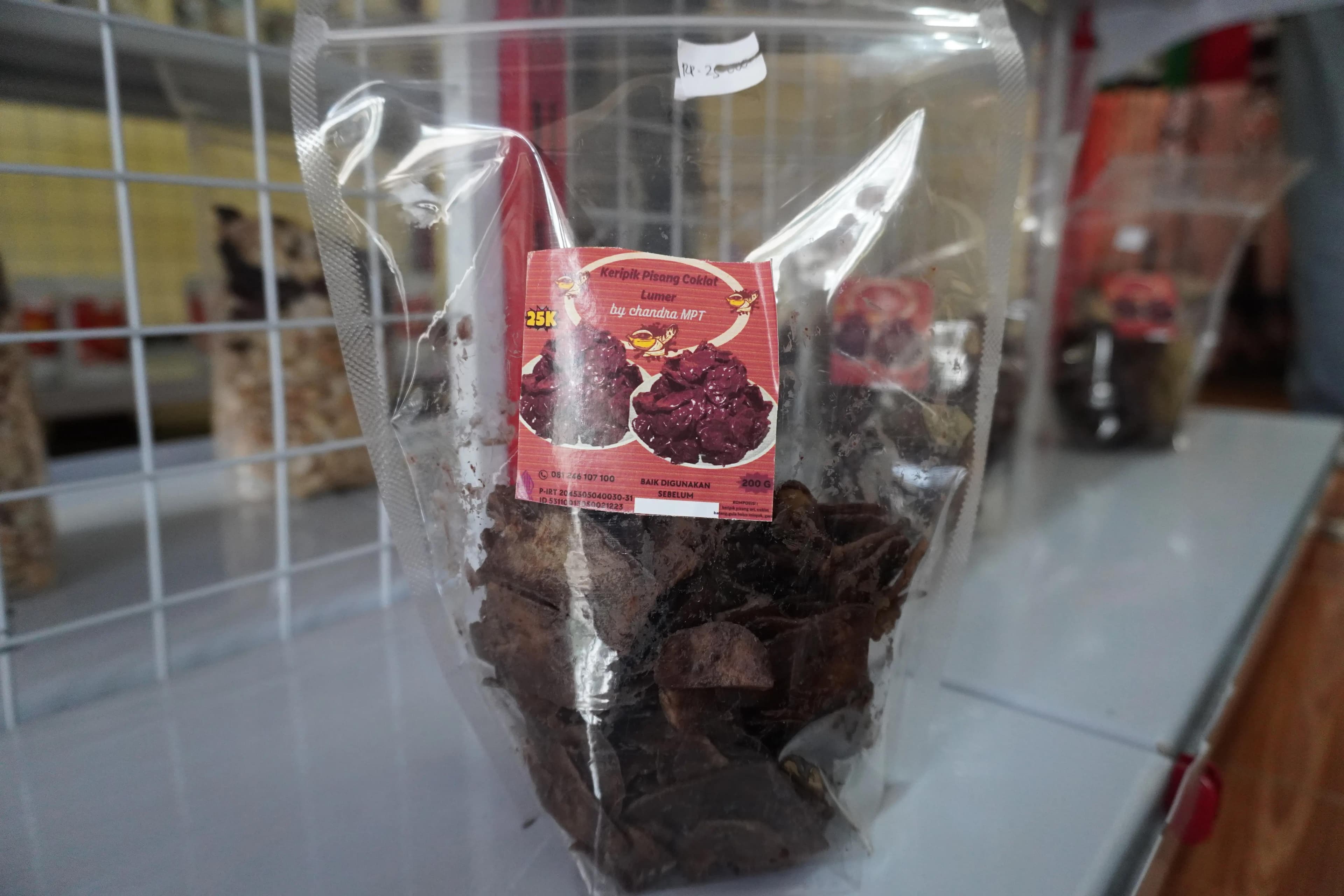 Keripik Pisang Cokelat Lumer